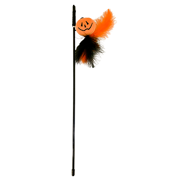 CAT STICK FRIGHT PUMPKIN 40cm