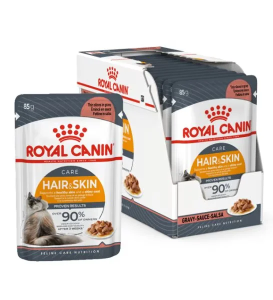 Royal Canin FCN Hair & Skin Gravy Pouch 85 gm