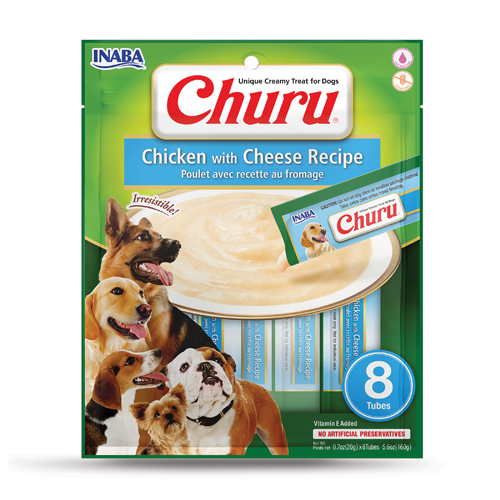 Inaba Dog Churu Chicken With Cheese Recipe 8PCS/PK