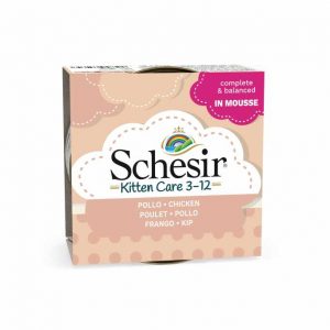 Schesir Kitten Can Mousse 3-12 Chicken Wet Food 85g
