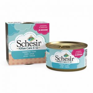 Schesir Kitten Can Mousse 3-12 Tuna Wet Food 85g