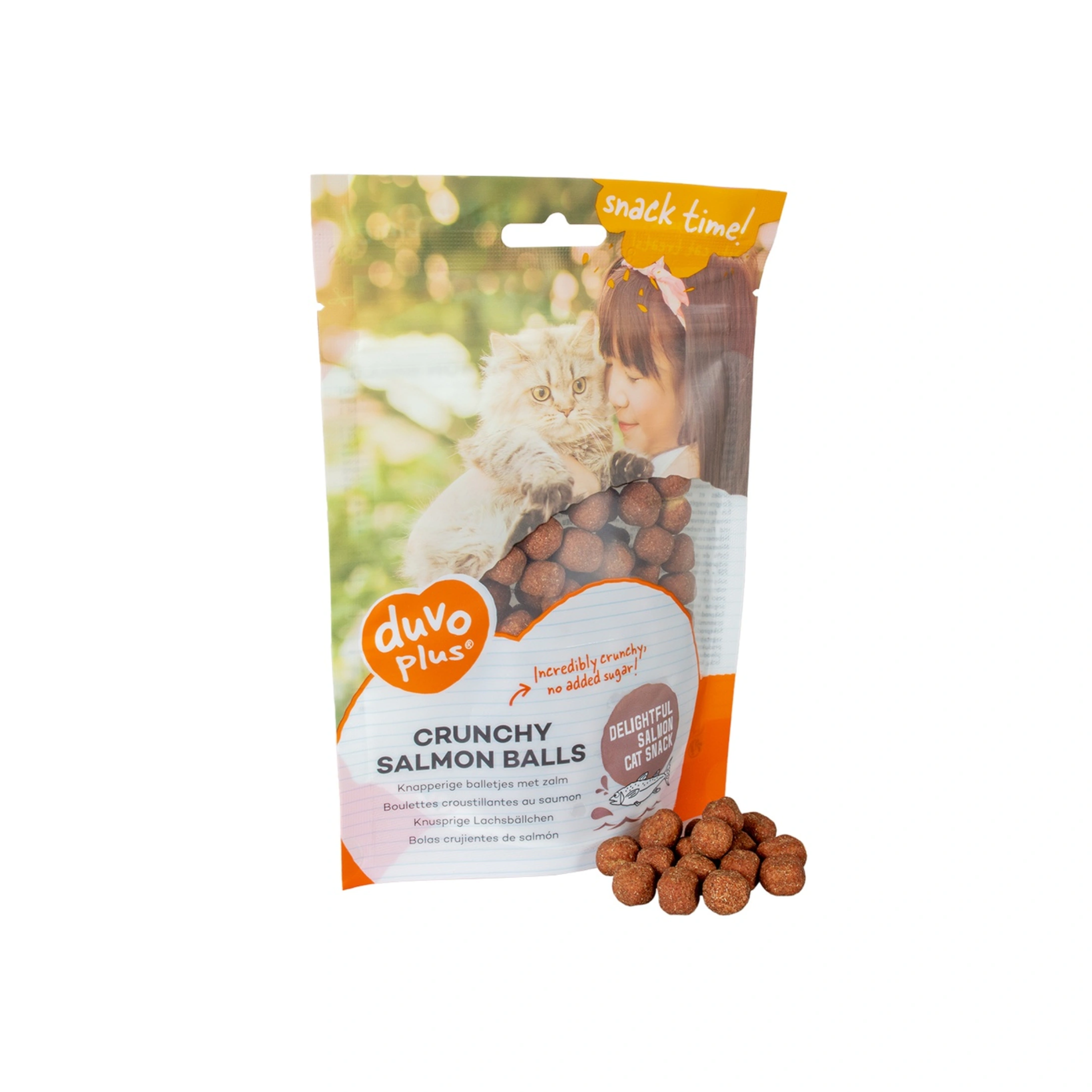 Duvo+ Crunchy Salmon Balls for Cats 50g