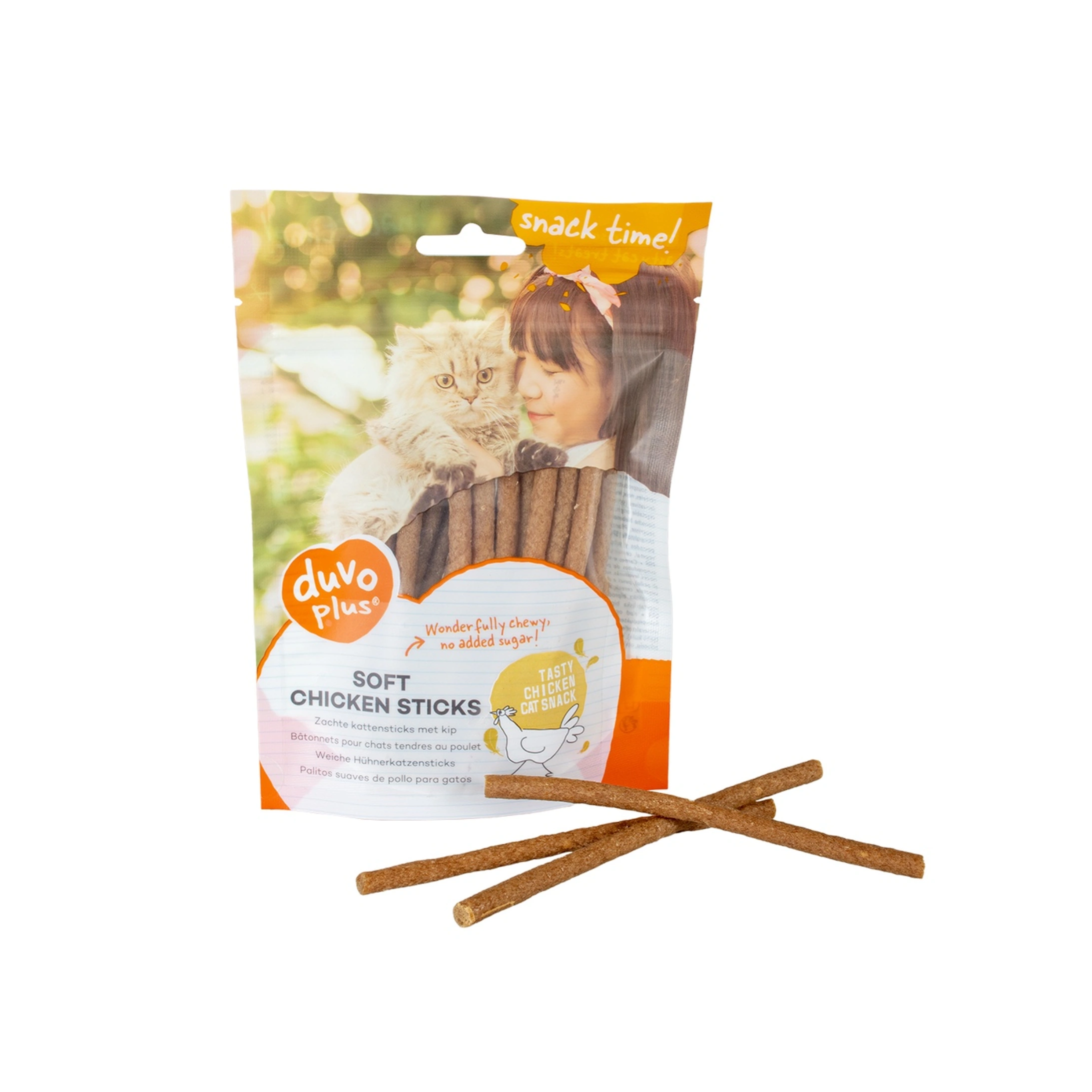 Duvo+ Soft Chicken Sticks for Cats 50g