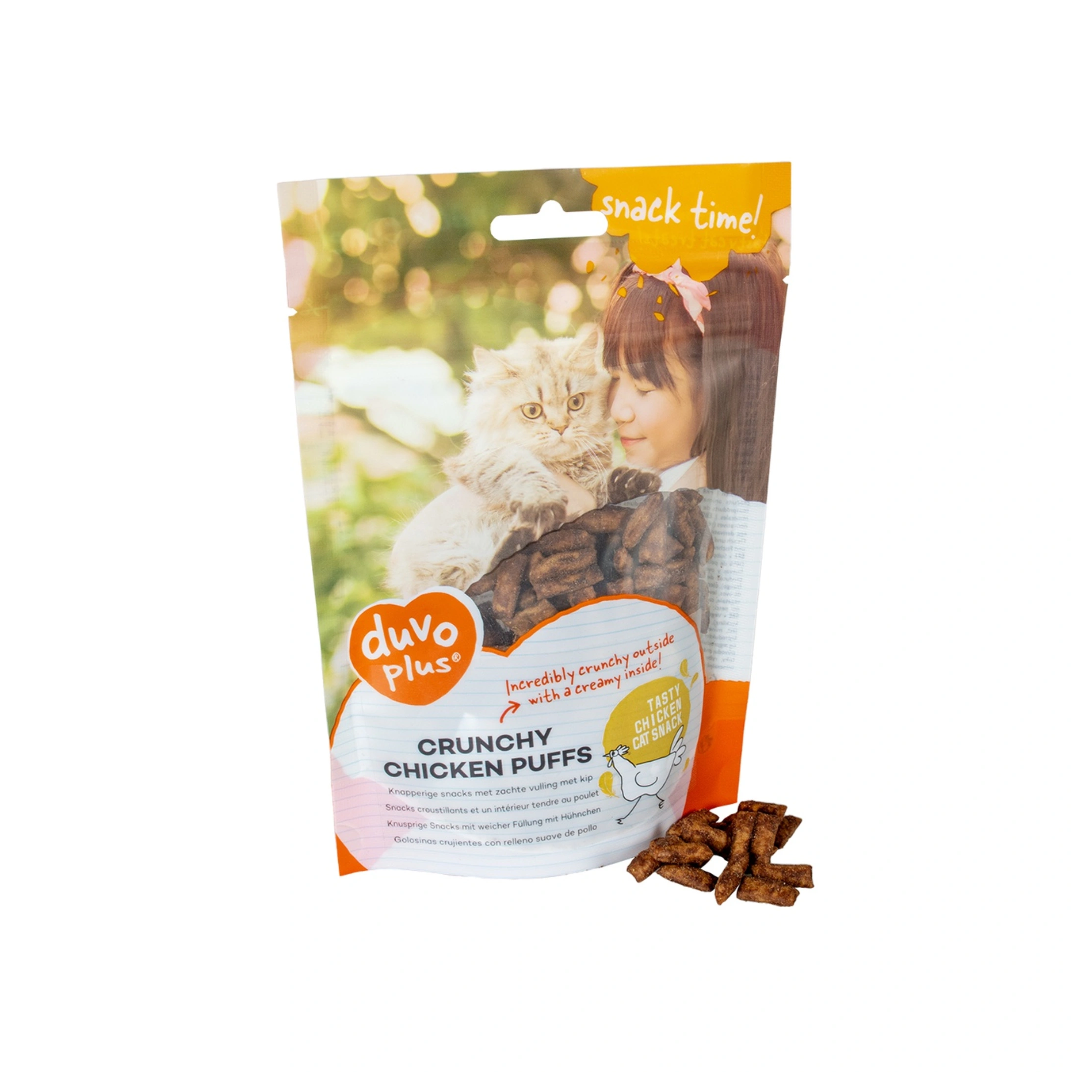 Duvo+ Crunchy Chicken Puffs for Cats 50g