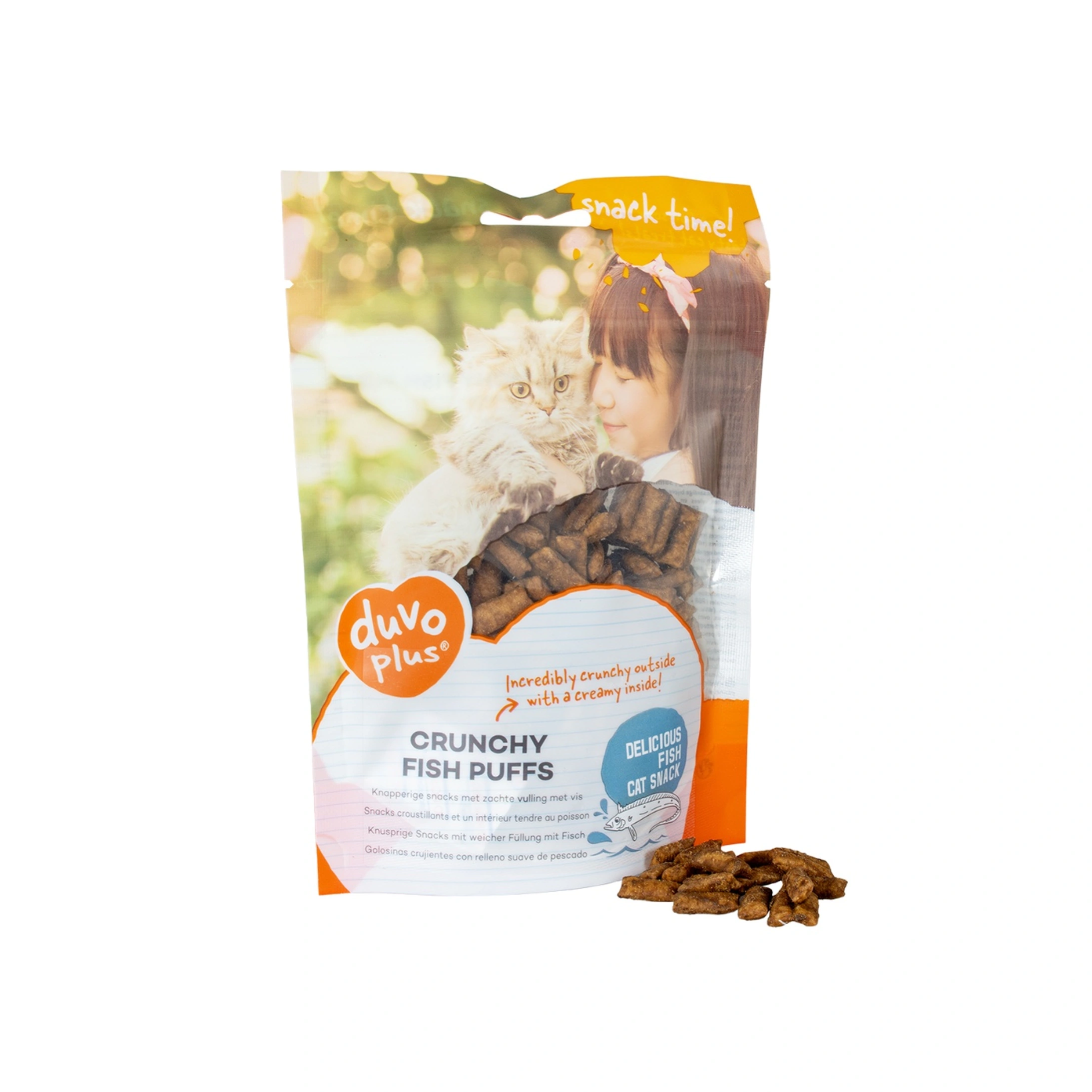 Duvo+ Crunchy Fish Puffs for Cats 50g