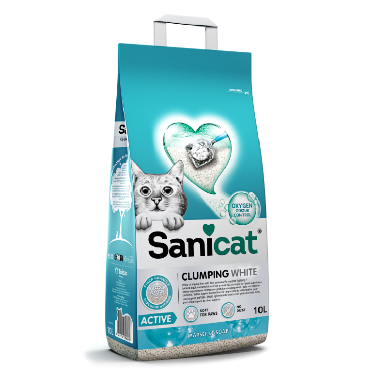SANICAT CLUMPING WHITE ACTIVE 10 L