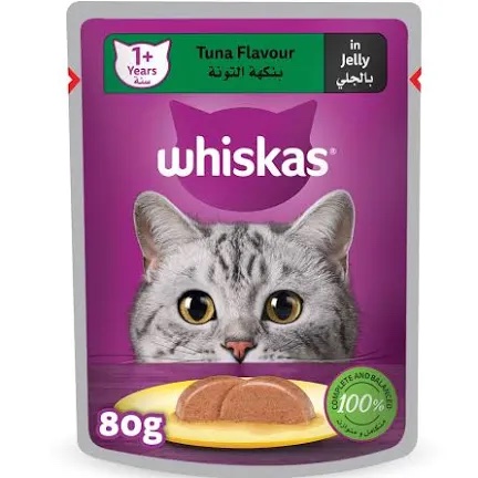 Whiskas Tuna flavour in Jelly Cat Wet Food 1 Years and above 80g