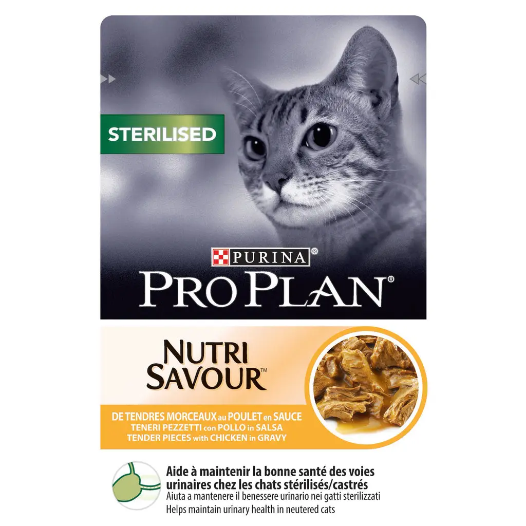 PRO PLAN Sterilised Nutri Savour with Chicken in Gravy 85g