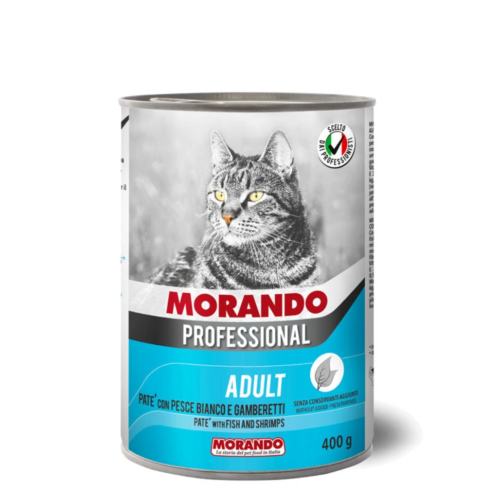 Morando Professional Adult Cat Paté with Fish And Shrimp 400g