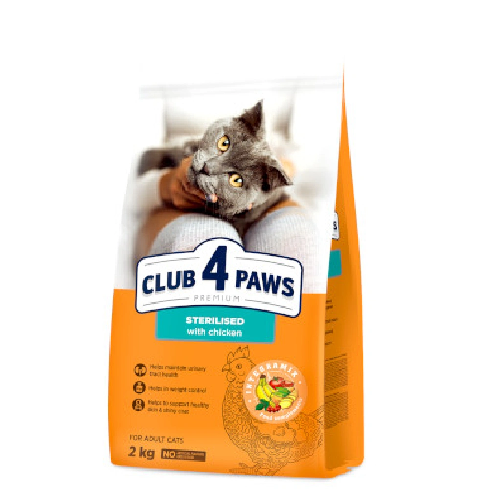 CLUB 4 PAWS PREMIUMfor adult cats STERILISED 2 Kg