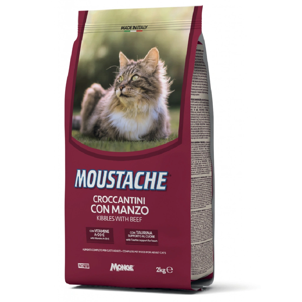 Moustache Adult Cat Kibbles with Beef 2 kg