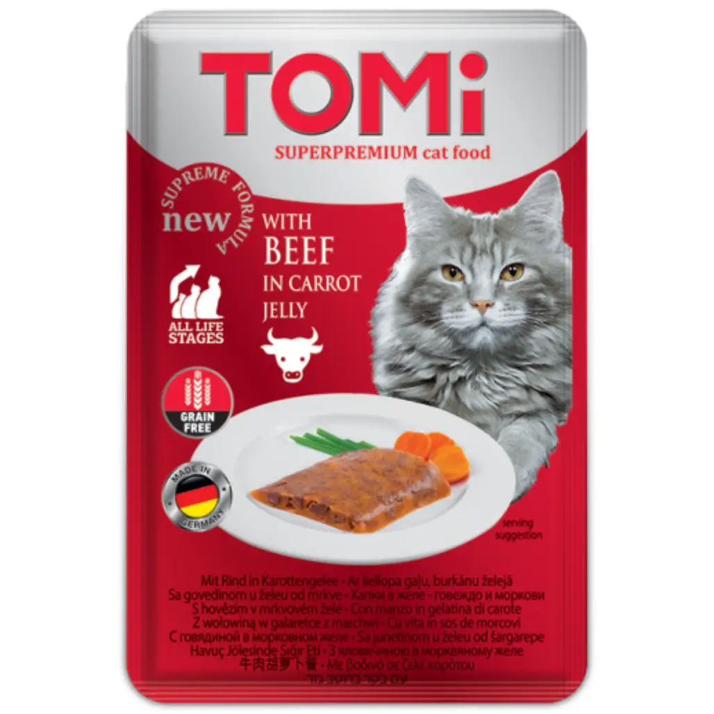 Tomi with beef in carrot jelly 100g