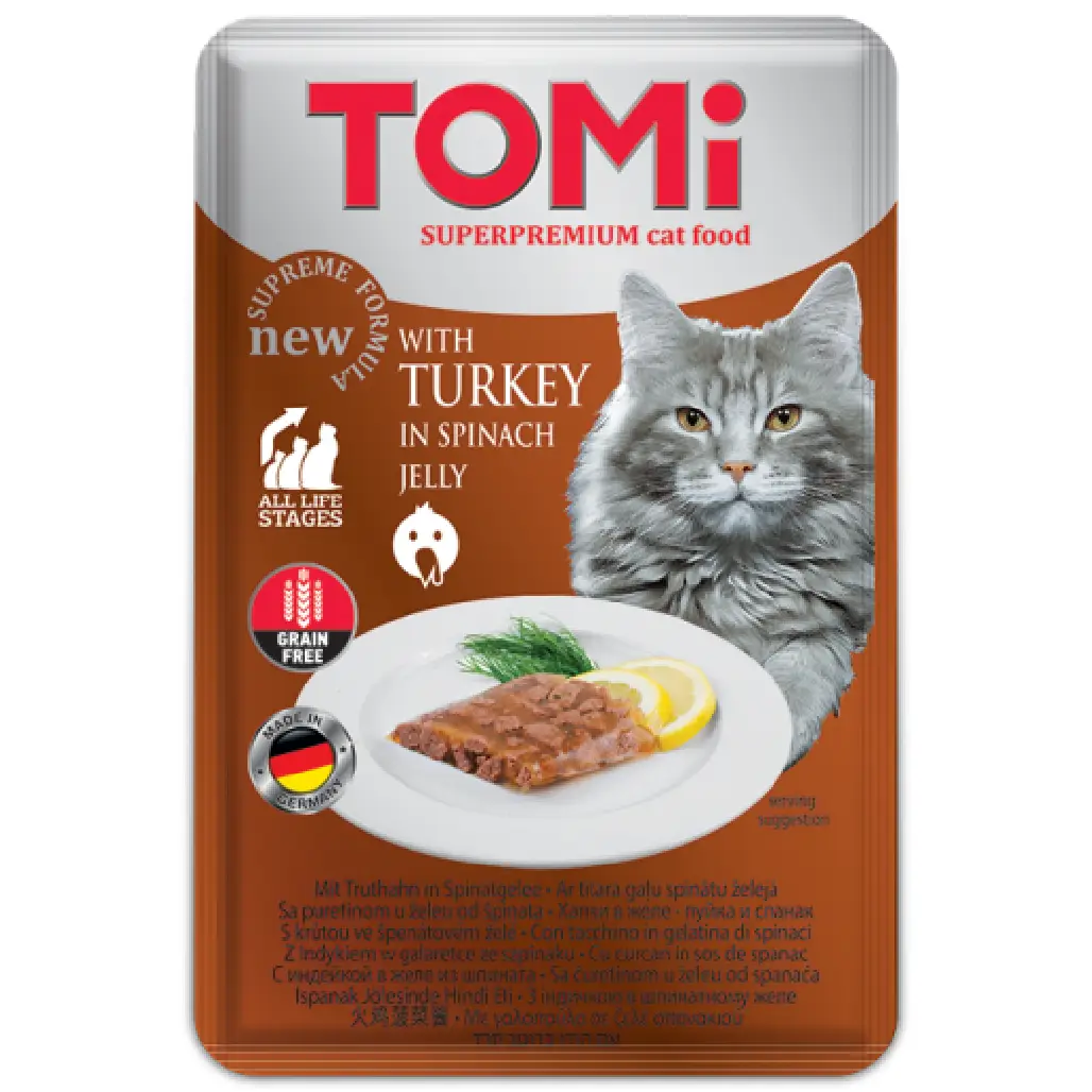 Tomi with turkey in spinach jelly 100g