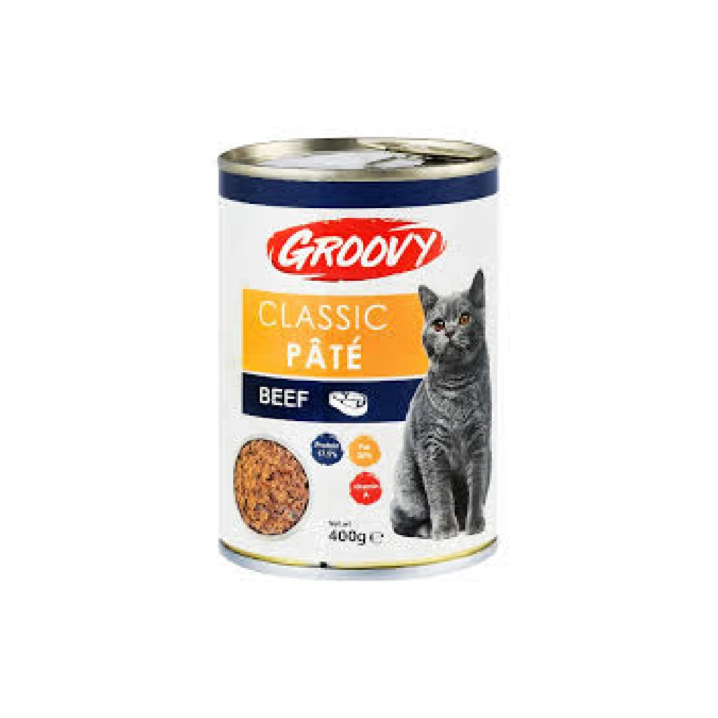 GROOVY CAT CLASSIC PATE Beef 400gm