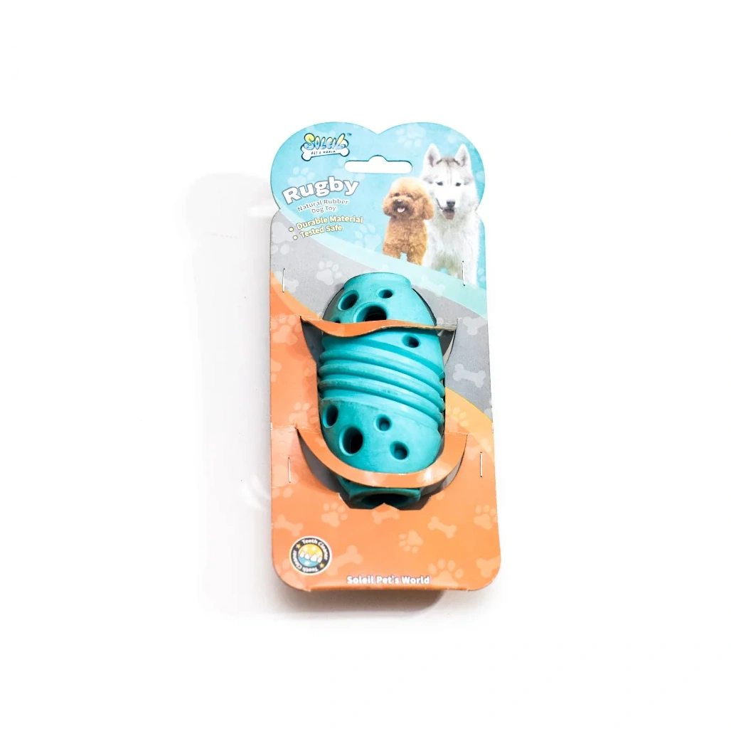 Soleil Rugby dental toy blue