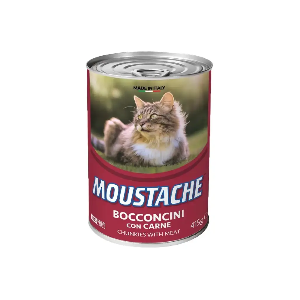 Moustache Cat Wet Food Chunkies with Meat 415 gm