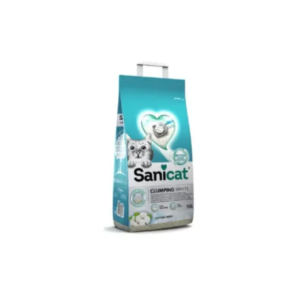 Sanicat Clumping white Cotton Fresh 10 liter