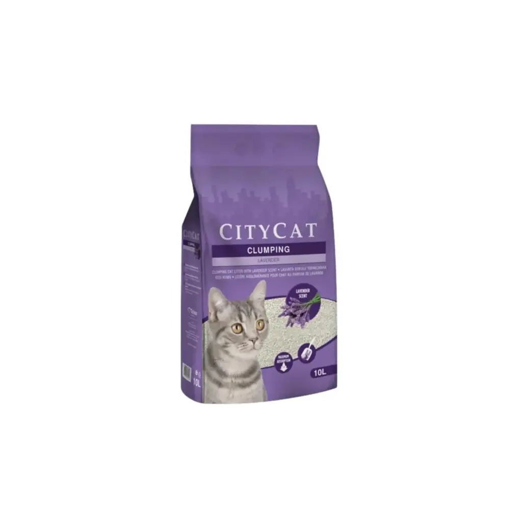 Citycat Lavender Scented Clumping Cat Litter 10 L