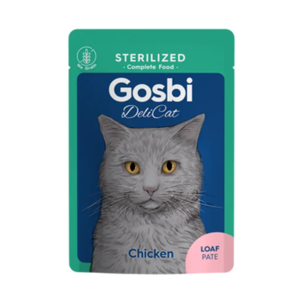 Gosbi Delicat Sterilised Chicken Loaf Pate Cats 70g