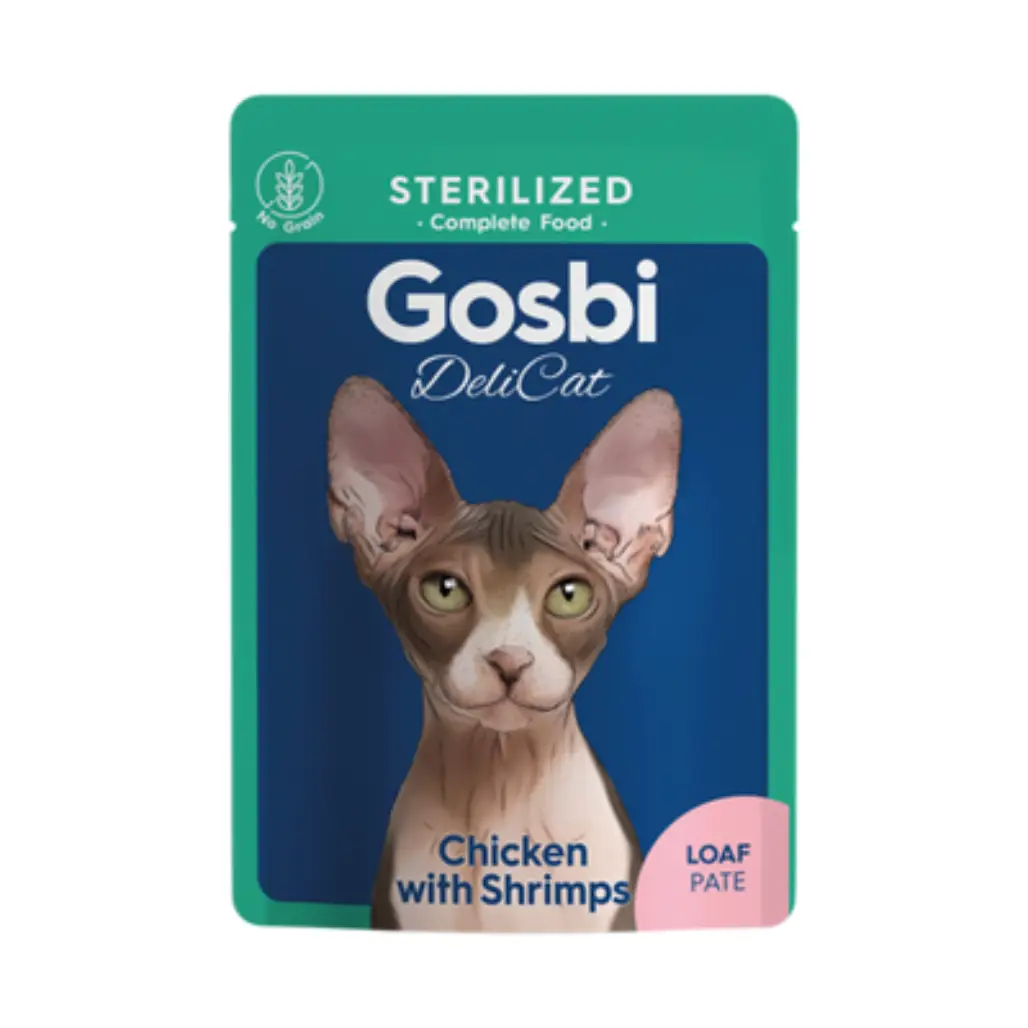 Gosbi Delicat Sterilised Chicken&Shrimps Loaf Pate Cats 70g