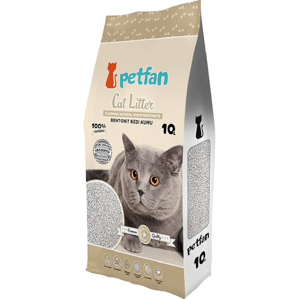 PETFAN Clumping Cat Litter Unscented Natural 10L