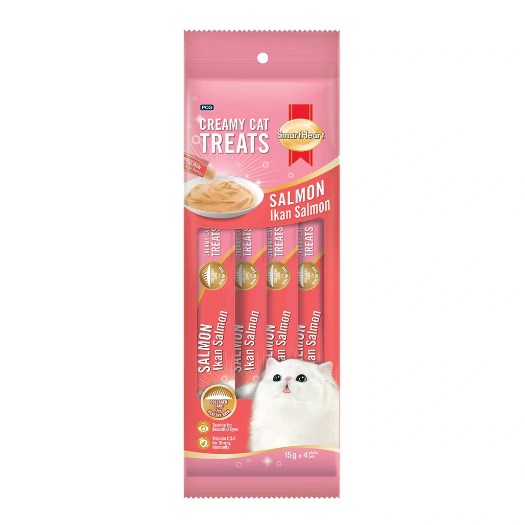 SmartHeart Cat Creamy Treats Salmon 15g x 4