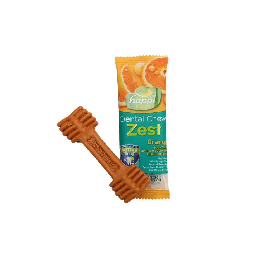 Happi Doggy Dental Chew Zest - Orange