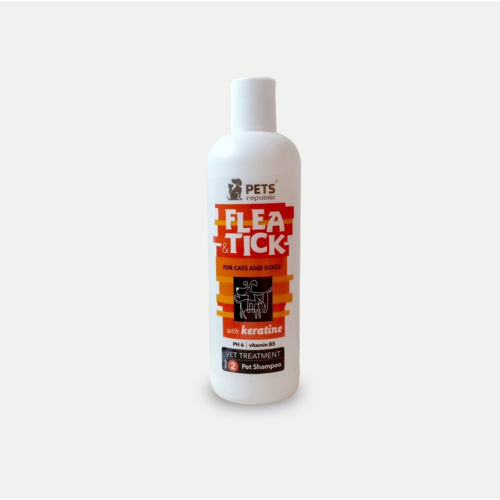 Pets Republic anti flea & tick shampoo 500 ml keratin