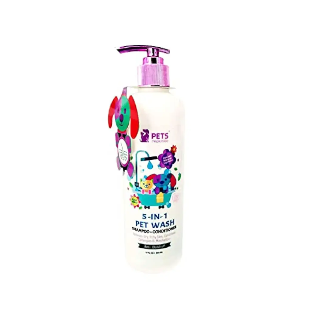 Pets Republic anti dandruff shampoo + conditioner 500 ml bubble gum