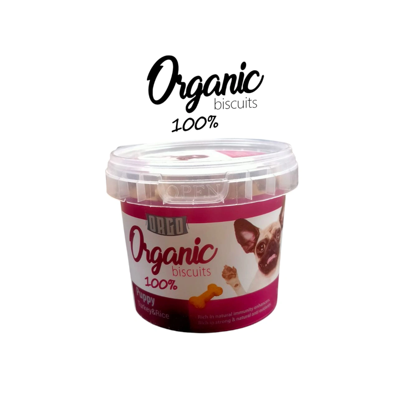 Orgo Organic Biscuits With Turkey & Rice For Puppy Dogs 150 gm