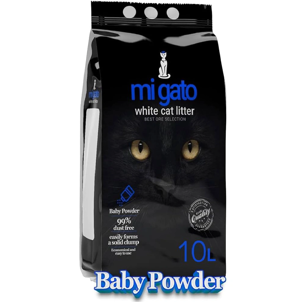 Migato - White Cat Litter 10L (Baby Powder)