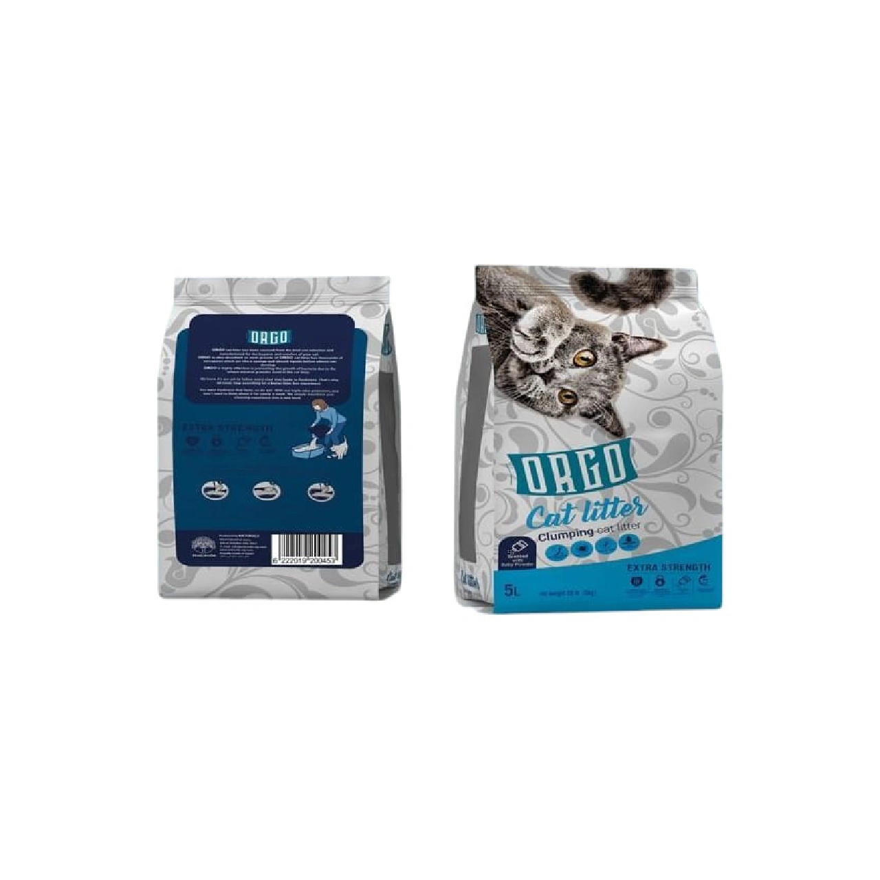 Orgo Clumbing Cat Litter Baby Powder 5 Ltr