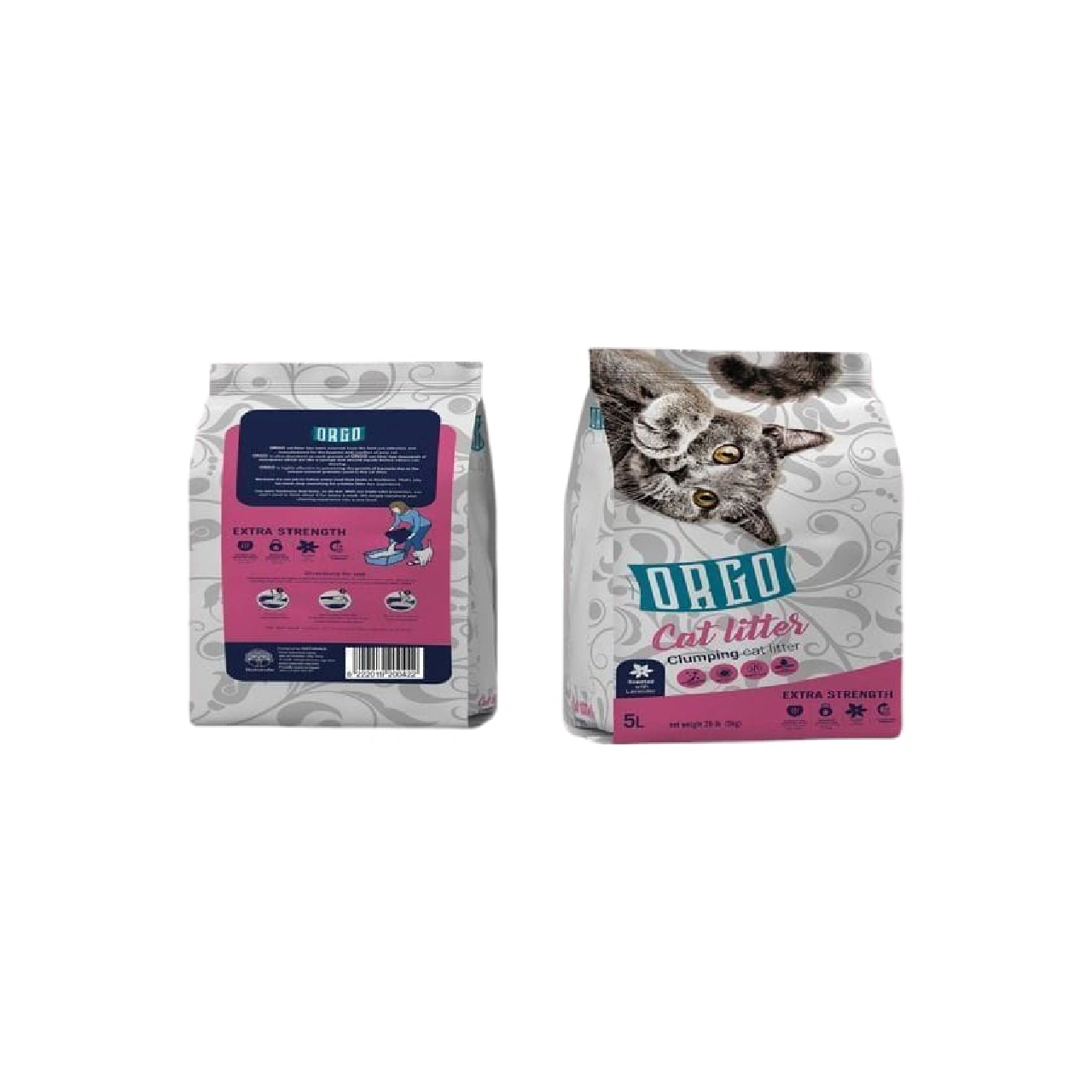 Orgo Clumbing Cat Litter Lavender 5 Ltr