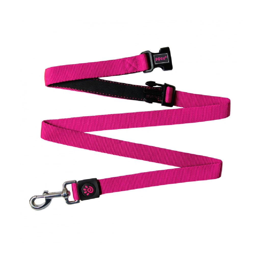 DOCO Easy-Snap -HANDS FREE Leash 6ft Color - Pink Size - L]