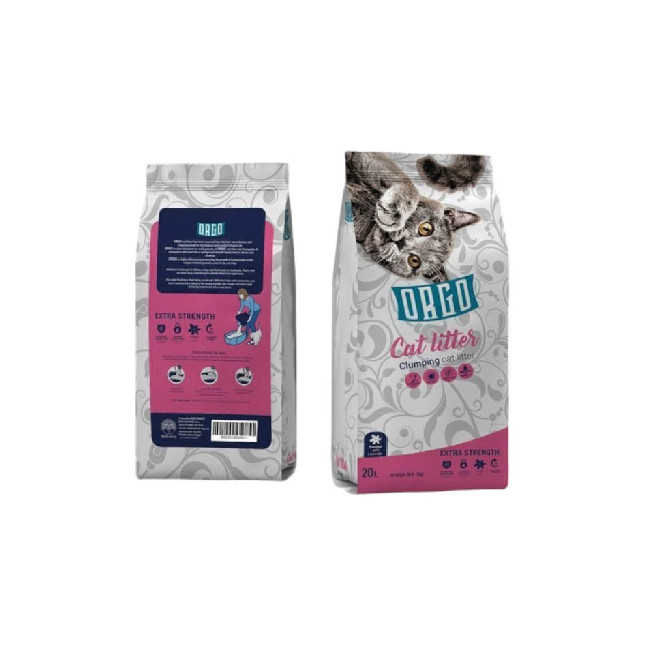 Orgo Clumbing Cat litter Lavender 20Ltr