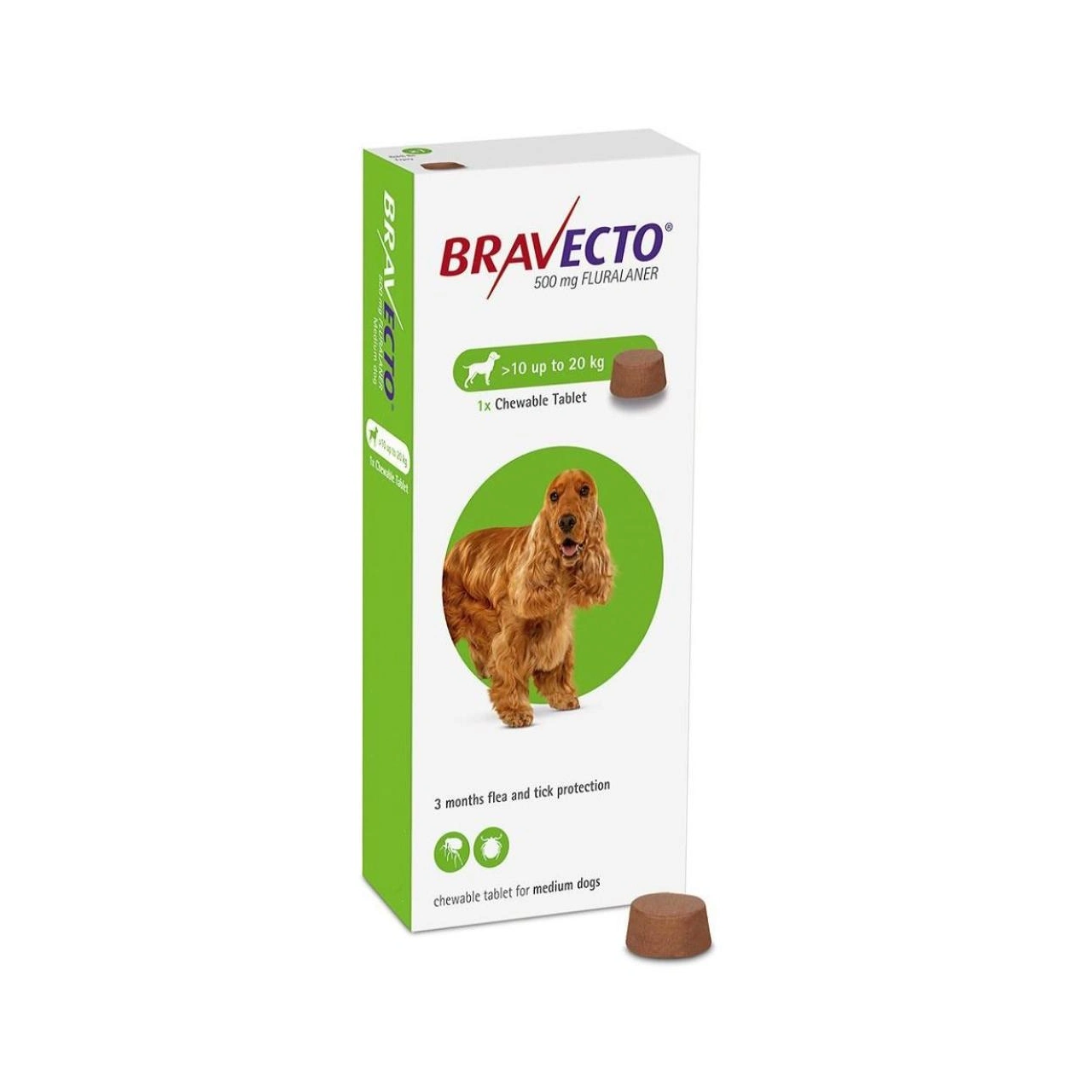 Bravecto Chewable Tablet Fluralaner For Dogs 10-20 kg