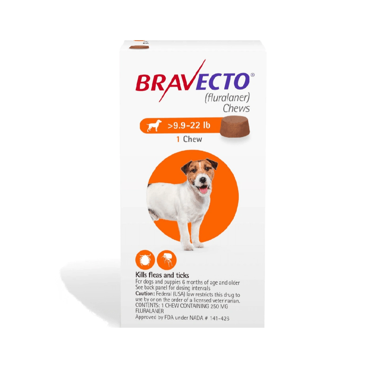 Bravecto Chewable Tablet Fluralaner For Dogs 4.5-10 Kg