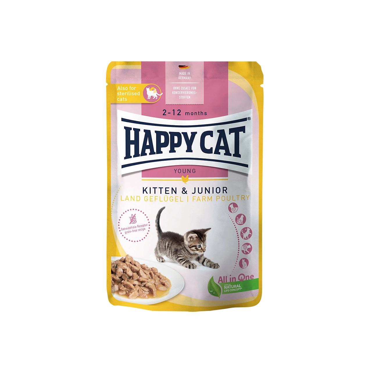 Happy Cat wet food Kitten with Chicken 85g