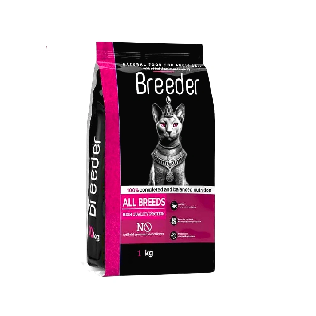 BREEDER NATURAL DRY FOOD FOR ADULT CAT 1 KG