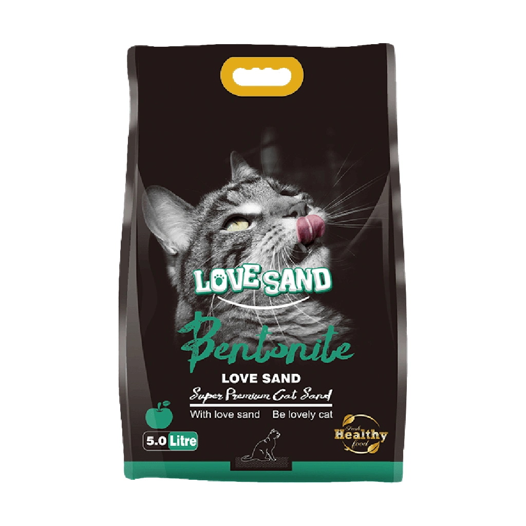 Love Sand Bentonite Clumping Cat Litter 5L Green Apple