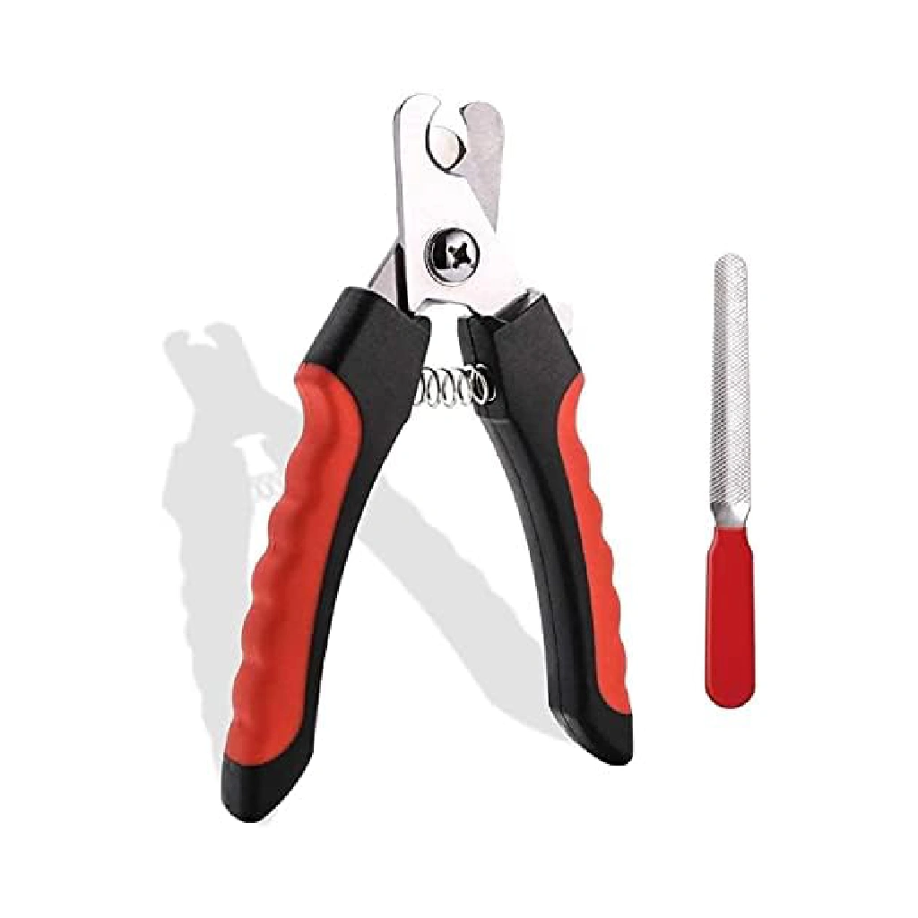 Pet Cat and Dog Nail Clipper with Safety Guard to Avoid Over-Cutting Nails and Free Nail File