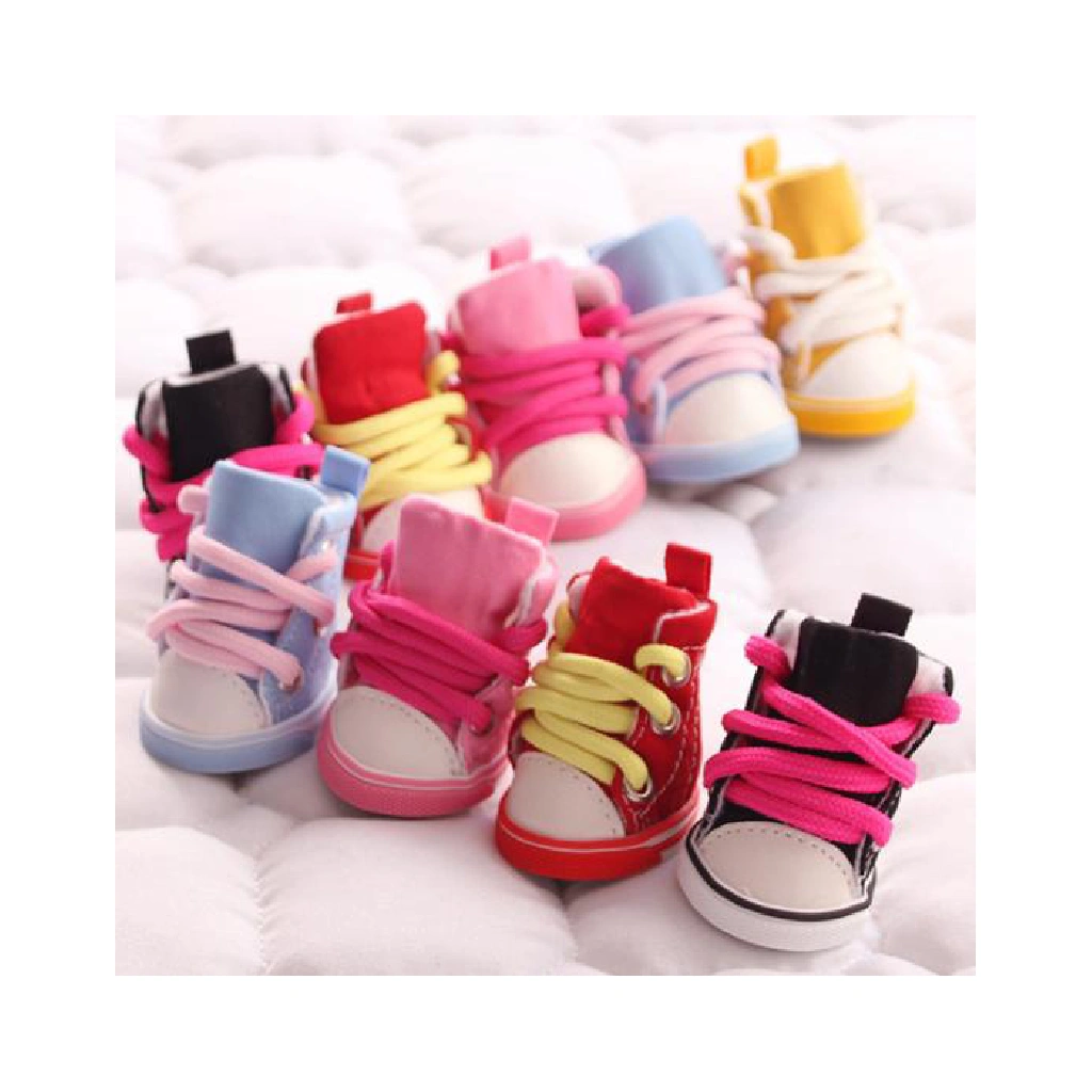 Pet Shoes 4 Pieces Breathable Non-Slip Lace-Up