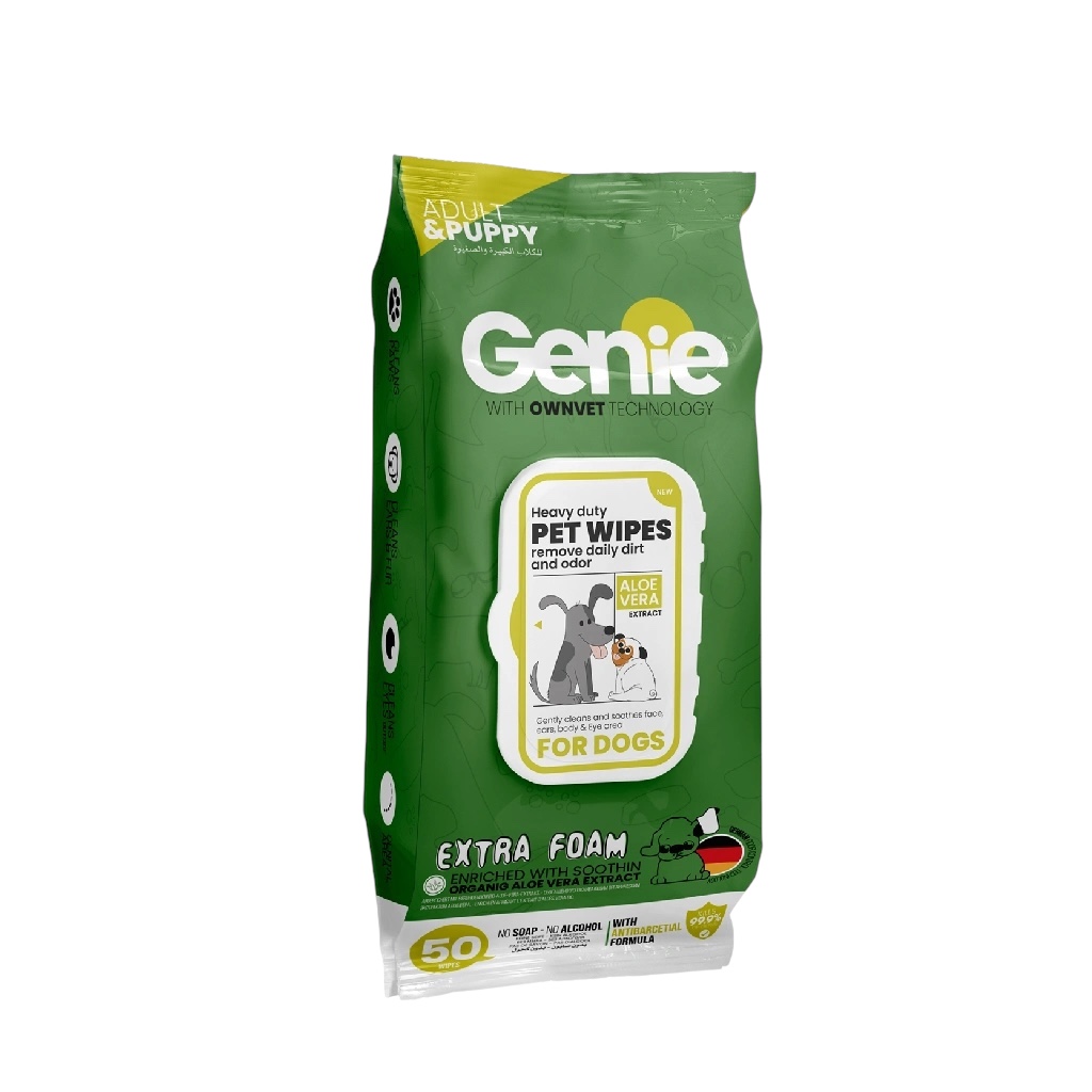 Genie Dog wipes Extra Foam (50 Wipes)