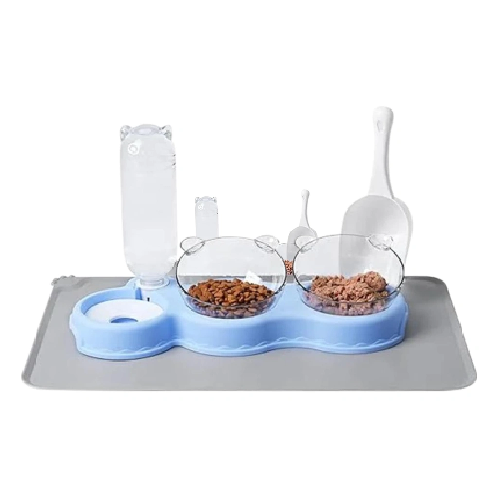 Cat Water Dispenser 2 IN 1 with 2 Food Bowl