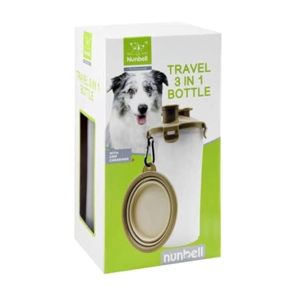 Nanbell 3-in-1 pet food and water travel bottle