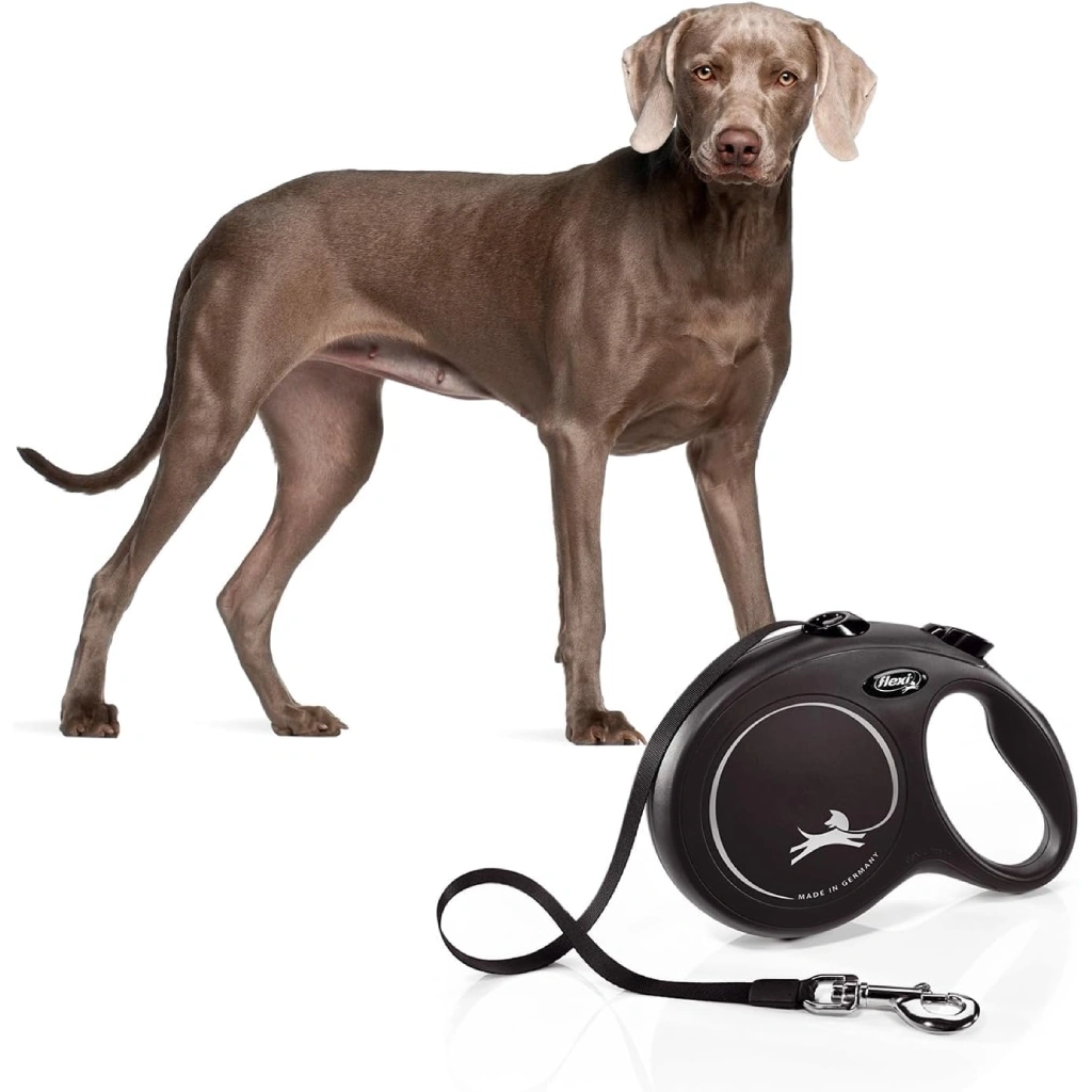 Flexi Retractable leash New Classic Cord Large 5m Black