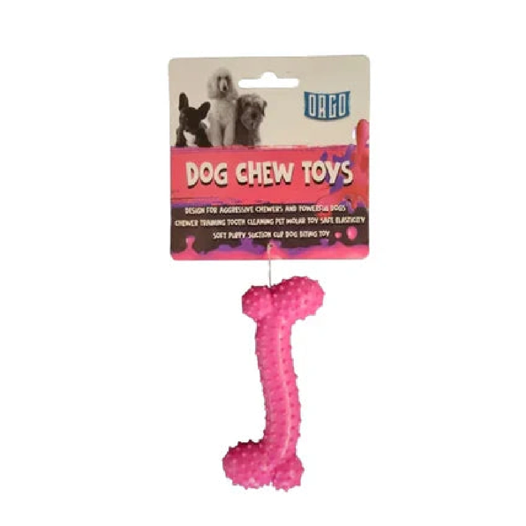 Orgo dog chew toy Bone pink