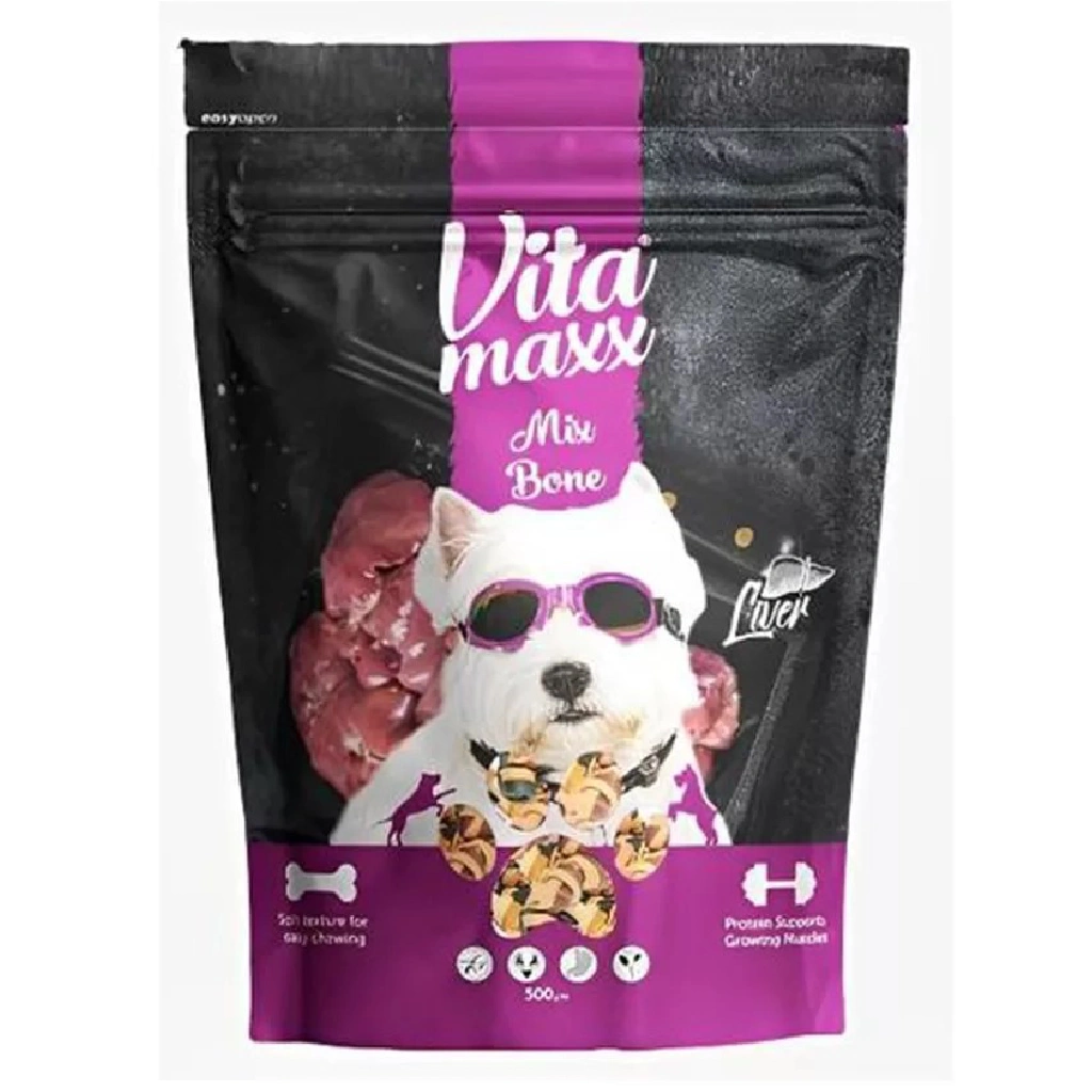 VITA MAXX Mix Bone Dog Treats with Liver Flavor 500 gm
