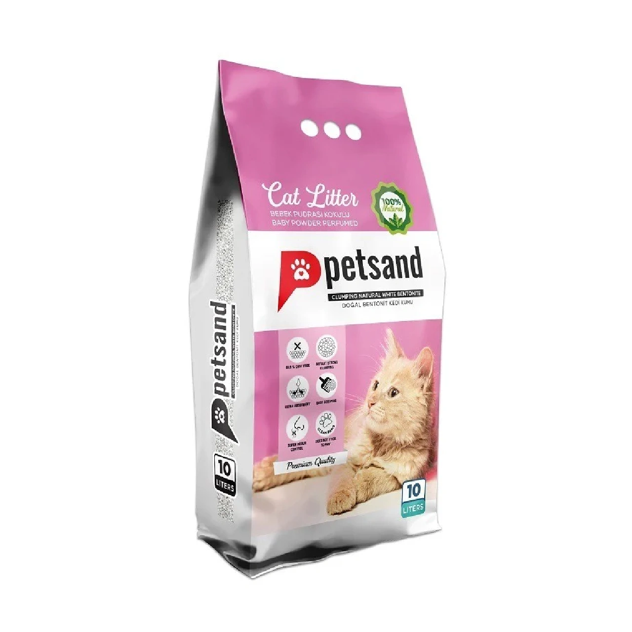 Petsand Clumping Cat Litter – Baby Powder (10L)