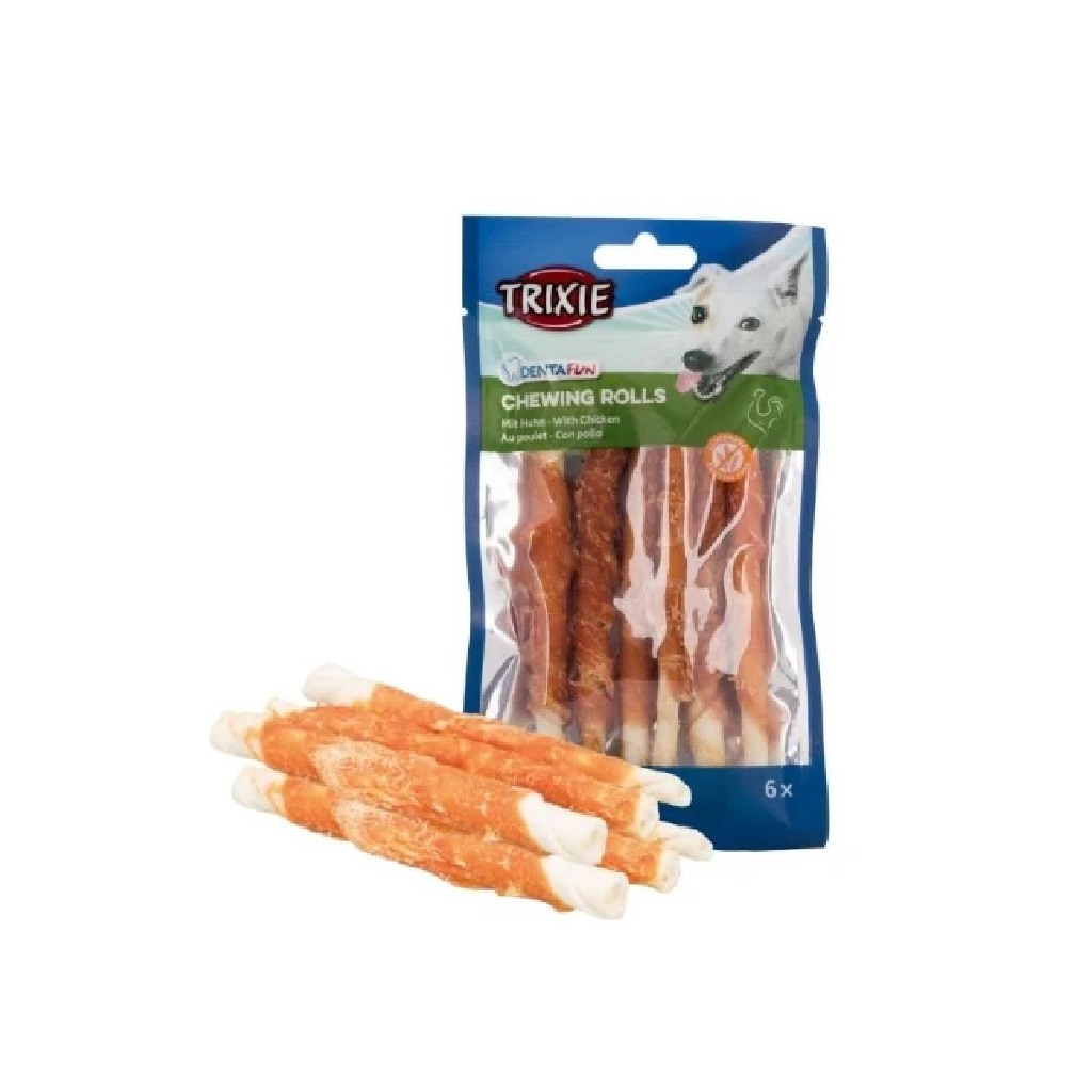 Trixie denta fun 6 chicken hewing rolls 70 gm